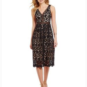 Gianni Bini Lace Milly V-neck Midi Dress